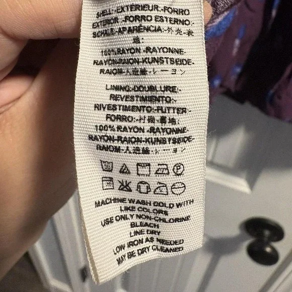 Free People Teagan Mini Dress Purple Floral Keyhole Back Boho Festival Womens 0 - Picture 7 of 8